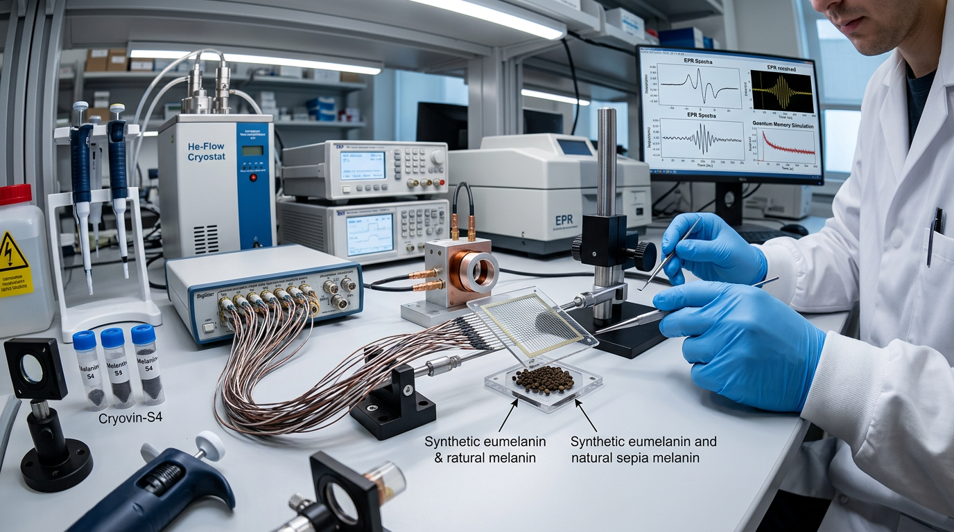 What If Melanin's Free Radicals Could Store Quantum Information in Living Cells?